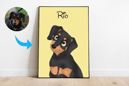 Cartoon Style Pet Portrait