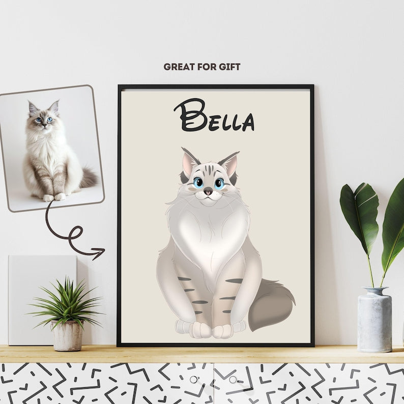 Cartoon Style Pet Portrait